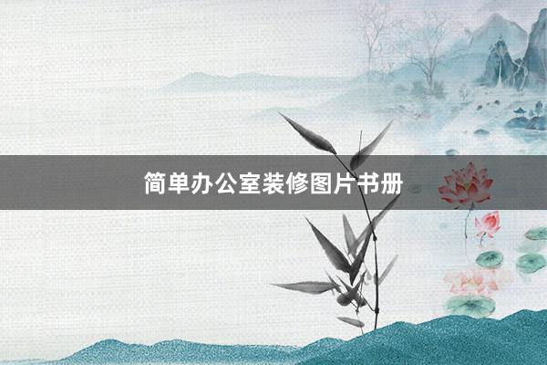 简单办公室装修图片书册